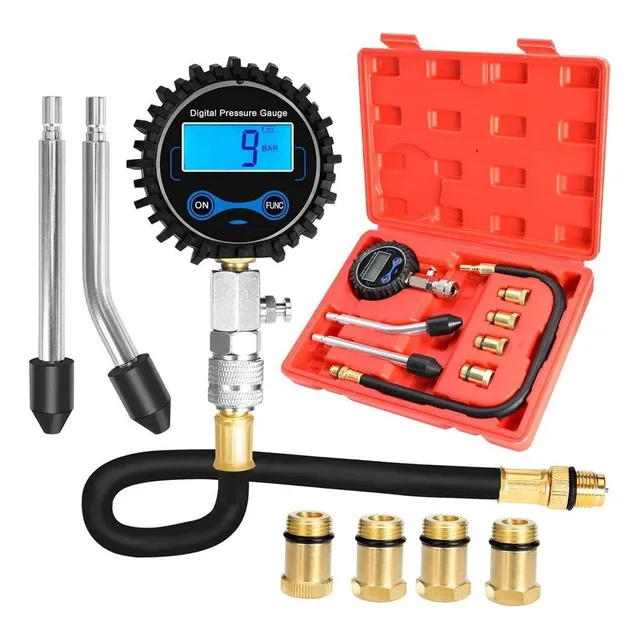 Compresimetro Digital Gasolinero Con Adaptadores