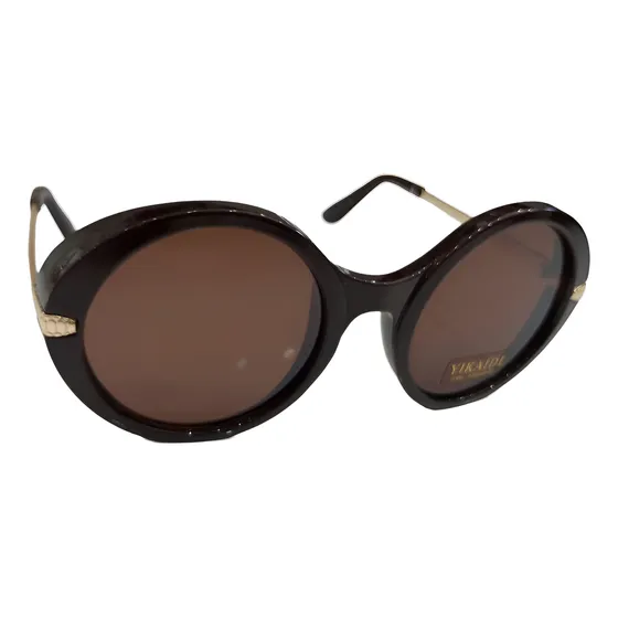 Óculos De Sol Redondo Feminino Estilo Retrô Uv400