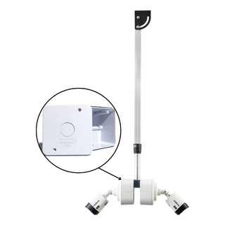 Suporte Longo Cftv Dome/bullet 2 Caixas Passagem - 2mt Suporte Longo Cftv Dome/bullet 2 Caixas Passagem - 2mt