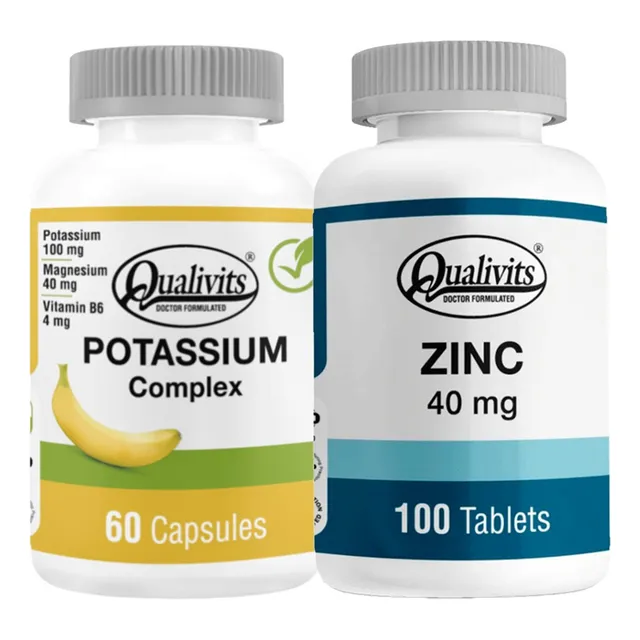 Potasio Complex, Magnesio + Zinc 40 Mg - Qualivits Vegano Sabor Natural