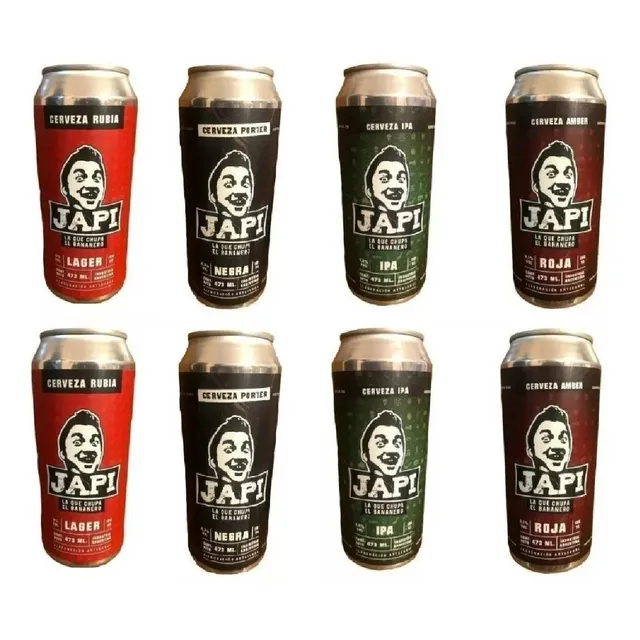 Pack Cerveza Japi X 8 El Bananero / Ipa Amber Porter Lager 