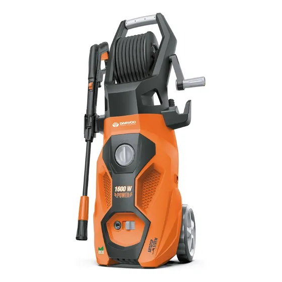 Hidrolavadora Alta Presión Daewoo 1958 Psi Accesorios 1600w Color Negro Con Naranja