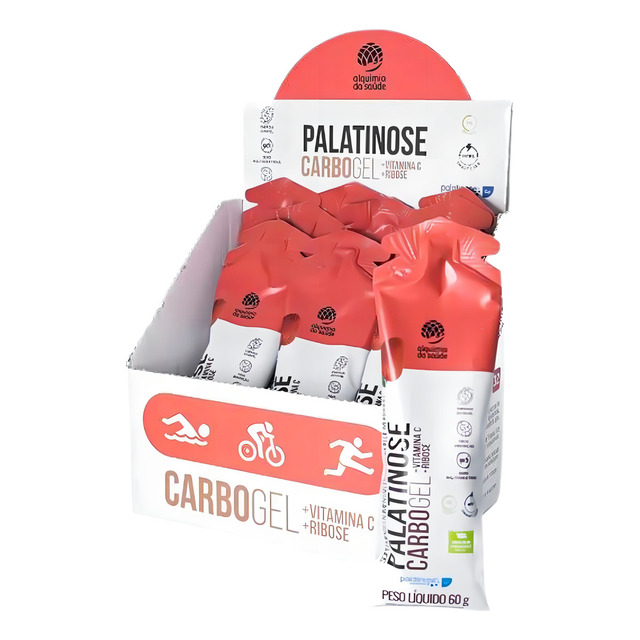 Gel Carboidratos Alquimia Da Saúde Sabor Morango 15un 60ml Palatinose Gel Carboidratos Alquimia Da Saúde Sabor Morango 15un 60ml Palatinose