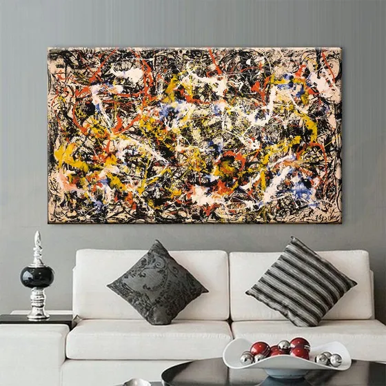 Cuadro Jackson Pollock 1.20 X 80 Envio Gratis Canvas Grande