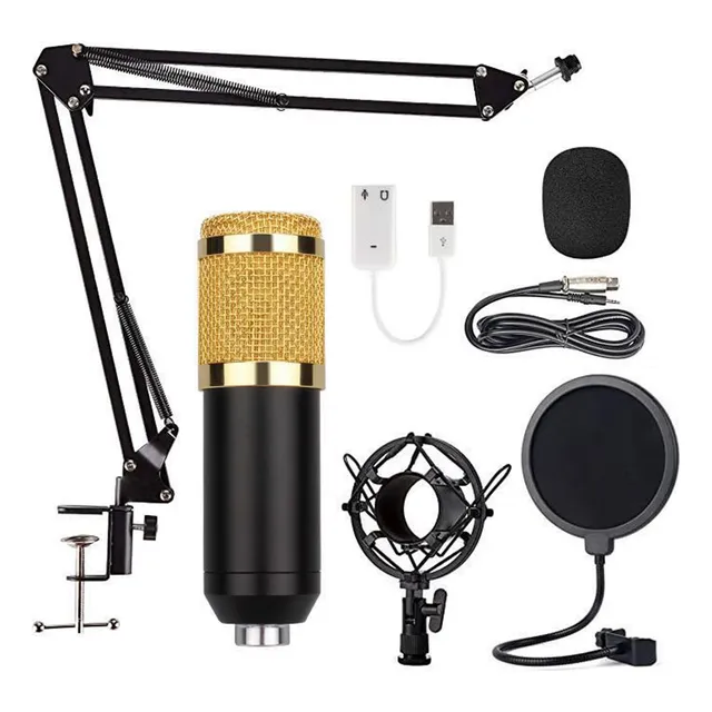 Kit De Micrófono De Condensador Usb Plug & Play Con Voladizo