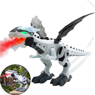Dragão Robô Dinossauro Menino Cyber Dragão Anda Cospe Fogo Dragão Robô Dinossauro Menino Cyber Dragão Anda Cospe Fogo