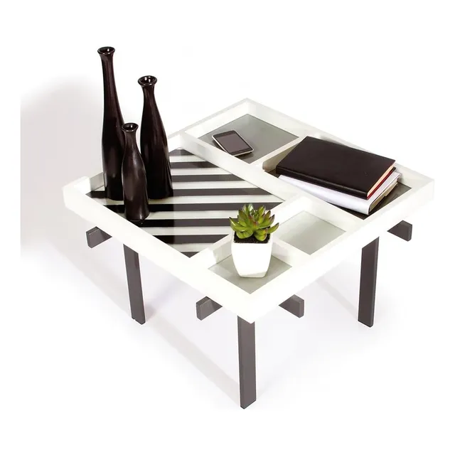 Mesa De Centro Sauder Boutique Color Blanco Modelo 416986