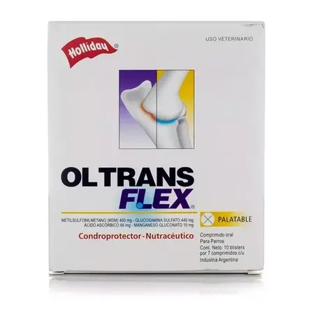 Suplemento Condroprotector Ol Trans Flex Holliday Mascota Perro 70 Comprimidos Pollo