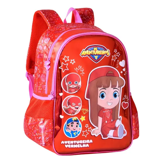 Mochila De Costas Gi Aventureira Beijinho Luccas Neto Desenho do tecido Gi Neto