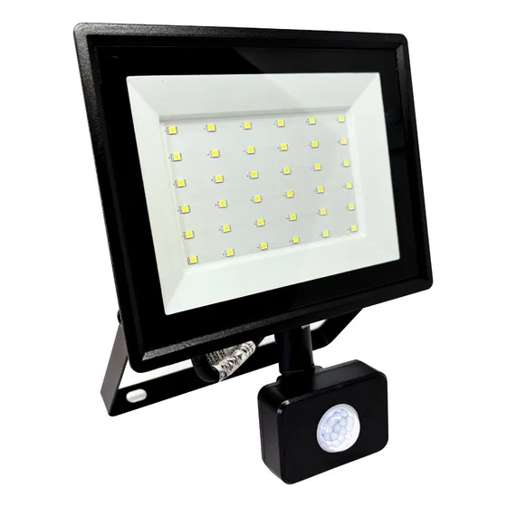 Foco Proyector Led Reflector Con Sensor 50w Ip65 Luz Blanca