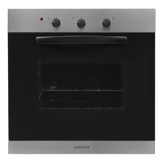 Horno A Gas Longvie H1500xf Con Grill Eléctrico De Empotrar Color Plateado