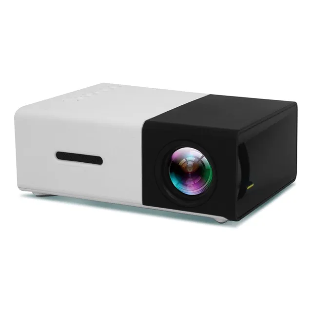 Mini Proyector Portátil Yg310 Led Hd 600lm + Control Remoto Color Negro