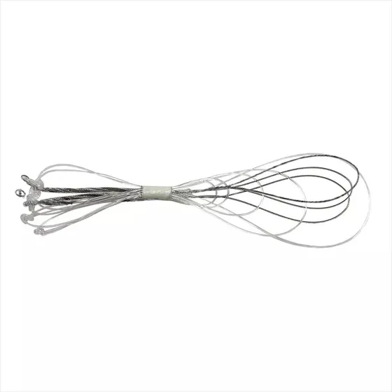 Kit 20 Chicote De Pesca Praia Ponta Aço 3 Anzois 45-60 