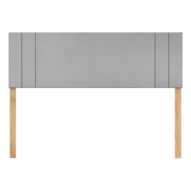 Cabecera Matrimonial Dotico Raya Lateral 3 En 1 Moderna Color Gris Claro
