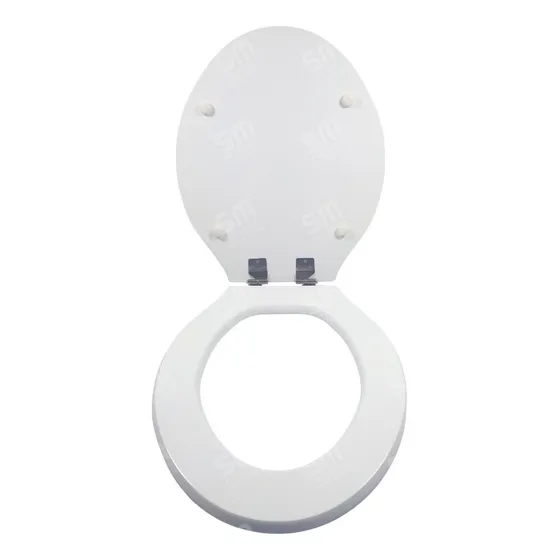 Asiento Inodoro Mad Laqueada Ac. Inox. Modelo Esquel Blanco