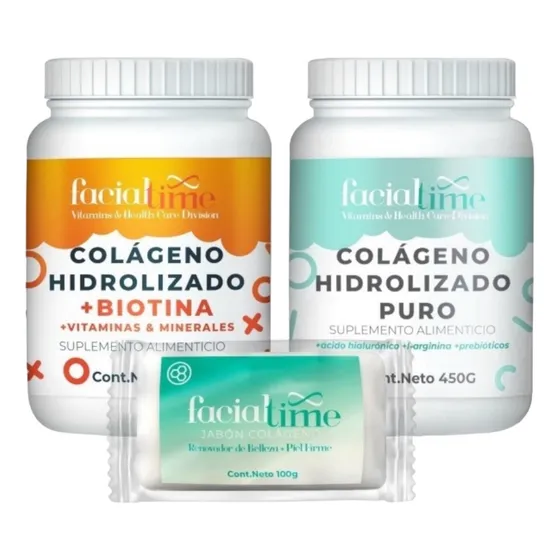 Jabón De Colágeno + Colágeno + Biotina 450gr Facial Time