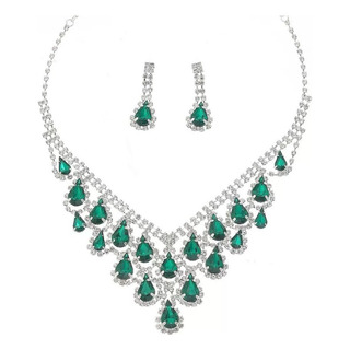 Yevo Conjunto De Joya Collar Aretes Borla Para Fiesta Boda Yevo Conjunto De Joya Collar Aretes Borla Para Fiesta Boda