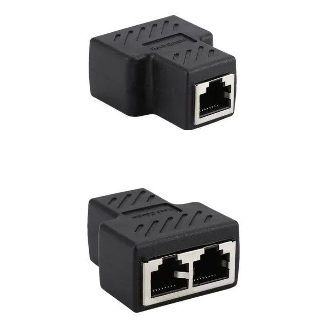 Divisor de empalme de red hembra Rj45, 2 entradas, 1 salida