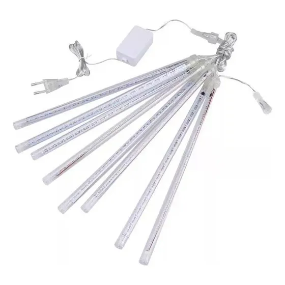 Guirnaldas Luz Led X 8 Tiras De 30cm Lluvia Meteorito Calido