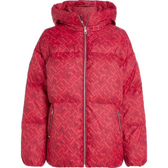 Chaqueta Acolchada Con Gorro New York Th Warm Mujer Rojo Tommy Hilfiger