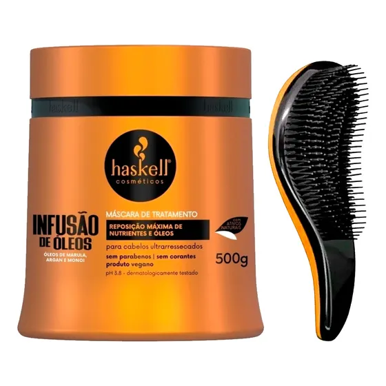 Máscara De Tratamento Haskell Infusão De Óleos 500g +escova