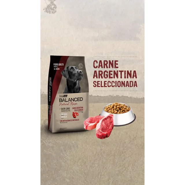 Balanced Perro Adulto 15kg Carne Argentina Seleccionada