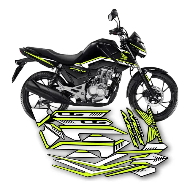 Kit Faixas Adesivos Emblemas Fan 160 2025 Special Edition