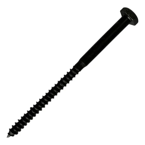 Tornillo Tirafondos 1/4 X4 Pavonado Hex. 100 Unid.