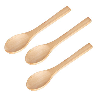 3 Cuchara Mini De Cocina De Madera 13 Cm Mango Marrón Claro 3 Cuchara Mini De Cocina De Madera 13 Cm Mango Marrón Claro