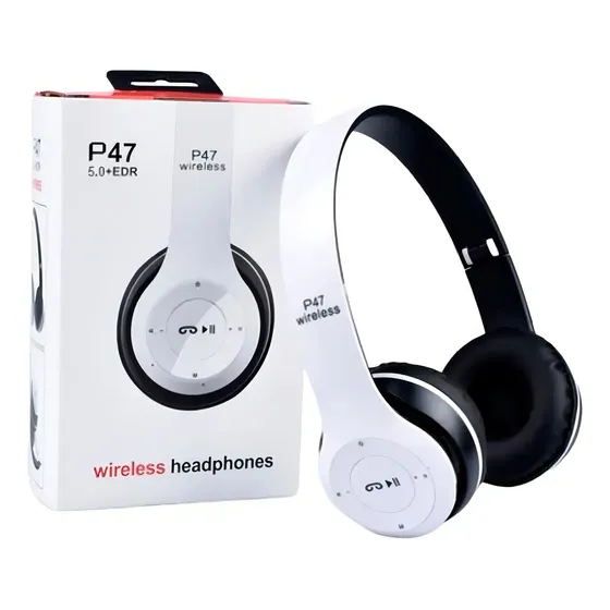 Auriculares gamer inalámbricos 5.0+EDR P47 blanco | Cuotas sin interés