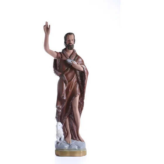 Imagem São João Batista O Precursor Do Salvador Gesso 65cm