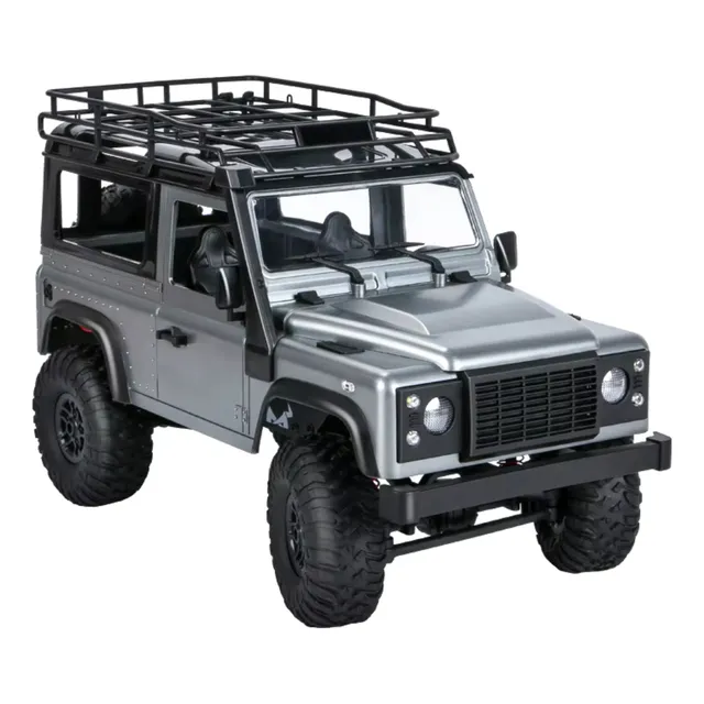 Land Rover Defender 1:12 Radio Control Remoto Grande 4x4 Top Gris Oscuro Rc Carro