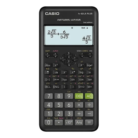 Calculadora Cientifica Casio Fx-82laplus2-bk 252 Funciones