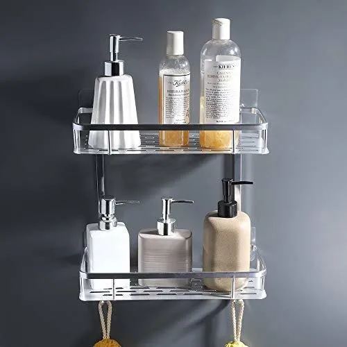 A4028bdf Estante Rectangular 2 Nivele Para Baño Sin