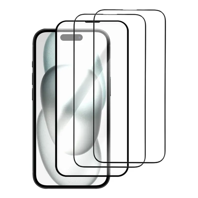 Kit 3 Película Vidro 3d Para iPhone 15 15 Pro 15 Pro Max