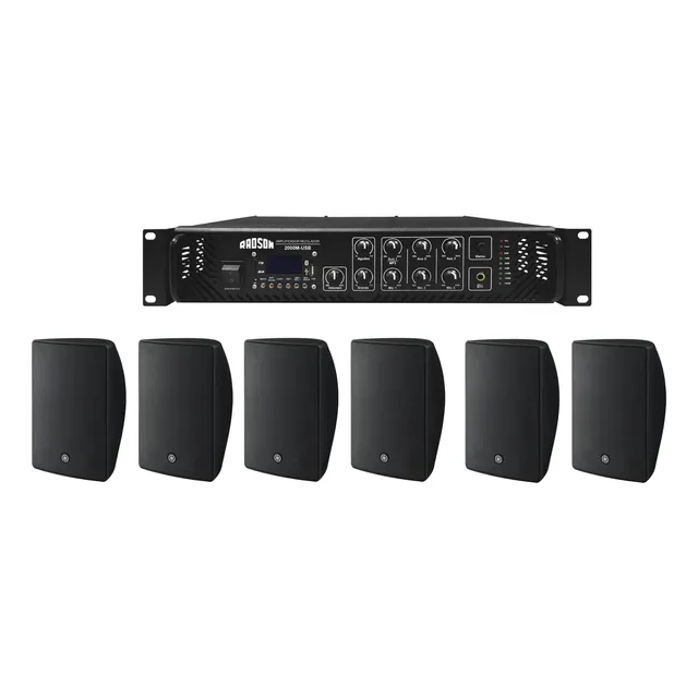 Amplificador Radson Mas (6) Bafles Yamaha Vxs5