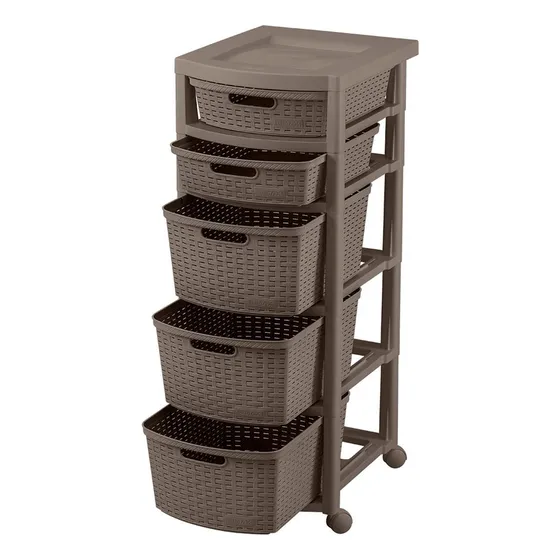 Cajonero Organizador Clóset Ropa Plástico 5 Cajones Rimax