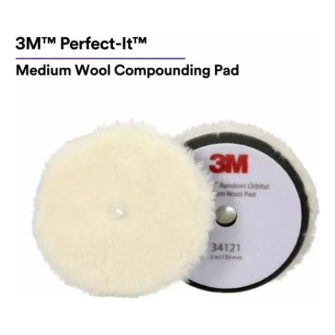 3m 34121 Mopa De Lana Media Para Pulidora Orbital Aleatoria