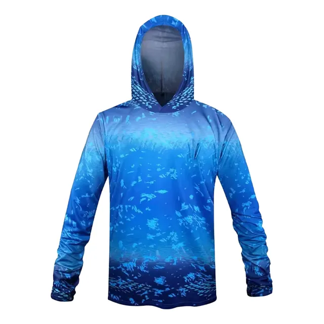Jersey Camisa Manga Larga Con Capucha Pesca Protección Upf50