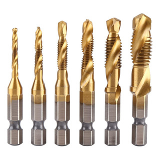 Kit Taladros Espirales Macho Rosca Tornillo,6 Unidades Kit Taladros Espirales Macho Rosca Tornillo,6 Unidades