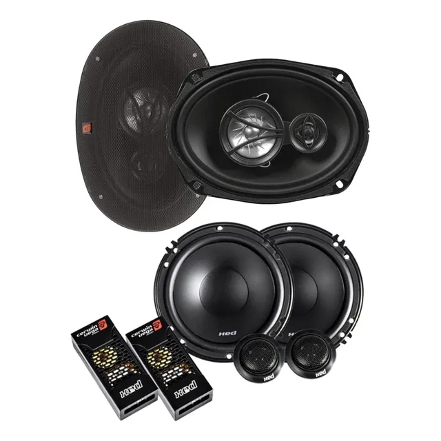 Paquete Cerwin Vega Xed650c + Xed693 Bocinas 6.5 Y 6x9 PuLG