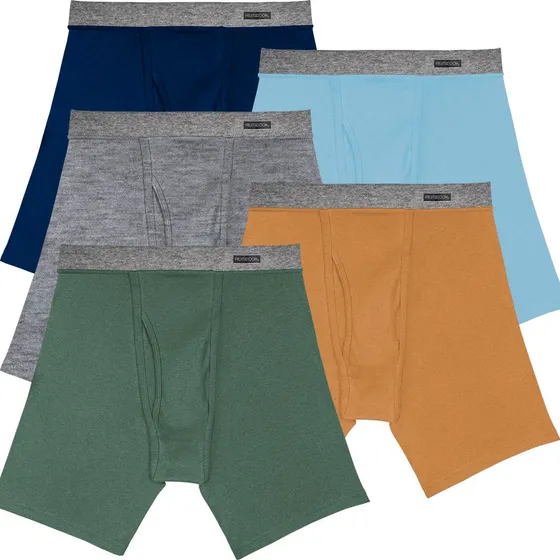 Pack X 5 Boxer Ajustado De Hombre Con Logo Fruit Of The Loom