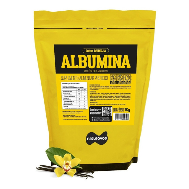 Albumina Naturovos 1kg - Baunilha Albumina Naturovos 1kg - Baunilha