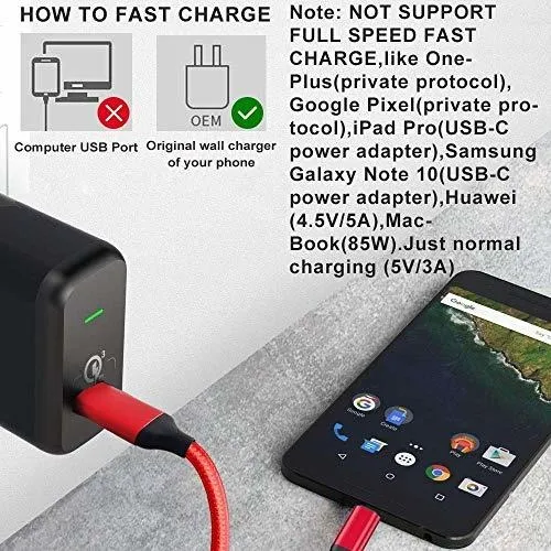 Cable Usb Tipo Cargador Rapido Largo Para Samsung
