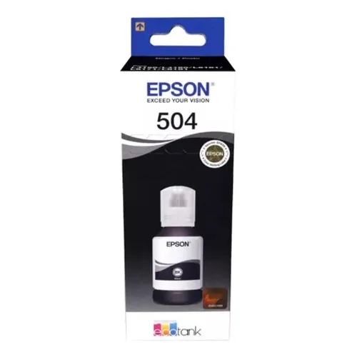 Tinta Epson T504 Ecotank Negro L4150 L4160 L6161 L6171 L6270