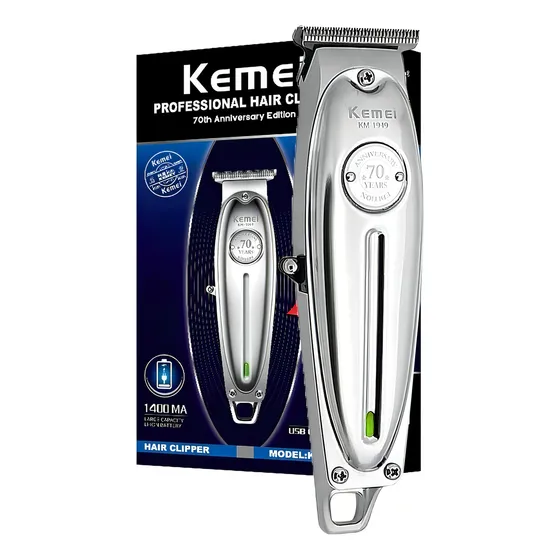 Recortadora Kemei Recargable KM-1949 plateada