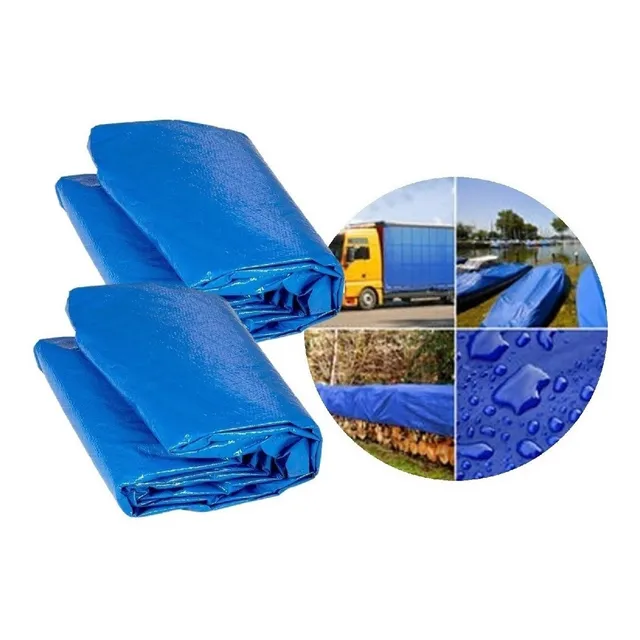 2 X Lonas Cobertor Carpa Toldo Multiusos Impermeable 4x5 M