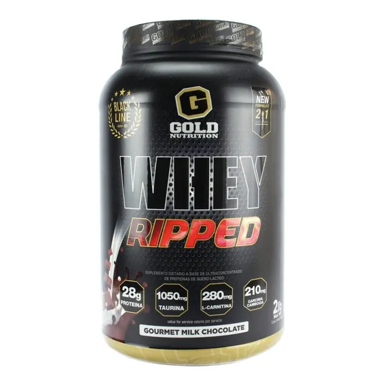 Whey Ripped 2 Lb 907 Gr Gold Nutrition Proteína Con Quemador De Grasa