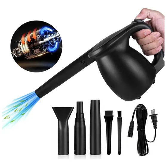 Kit Plumero De Aire Limpiador Soplador Comprimido P/ Pc 600w
