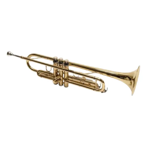 Trompeta Parquer Custom Si Bemol Metal Dorado Estuche
